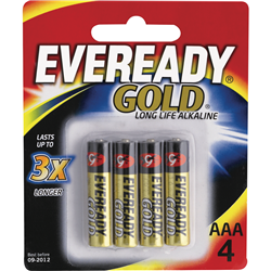 Eveready Gold AAA Batteries 4 Pack