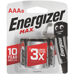 Energizer Max AAA Batteries 8 Pack