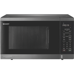 Sharp 1200W Inverter Microwave - Black S/Steel