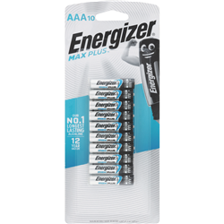 Energizer Max Plus AAA Batteries 10 Pack