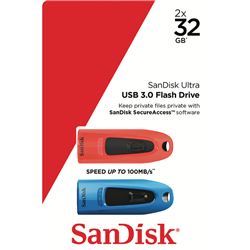 Sandisk 32GB Ultra USB FlashDrive Twin Pack