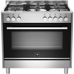 La Germania Futura 90cm Dual Fuel Upright Cooker - Stainless Steel