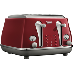 DeLonghi Icona Capitals 4 Slice Toaster Tokyo Red