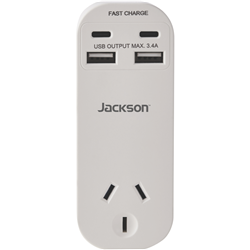 Jackson Dual USB-A & USB-C AC Charger