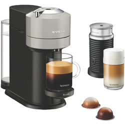 Nespresso Vertuo Next Capsule Coffee Machine with Aeroccino Light Grey
