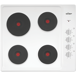 Chef 60cm Solid Cooktop White