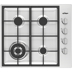 Chef 60cm Gas Cooktop Stainless Steel