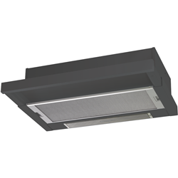 Chef 60cm Slideout Rangehood Black Fascia