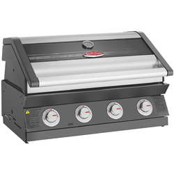 BeefEater 1600 Series Dark 4 Burner Built In BBQ w/ Cast Iron Burners & Grills - Body Only