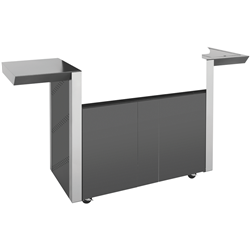 BeefEater 1600 Series Dark 5 Burner Built In BBQ Trolley w/ Side Burner