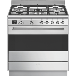 Smeg 90cm Dual Fuel Upright Cooker Stainless Steel