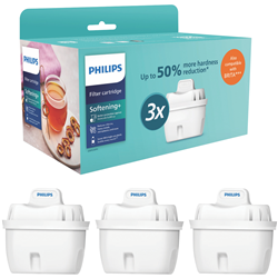 Philips 3 x Micro X-Clean Softening+ Filters 3 Pack Hanging Packaging