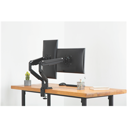 Ergovida Black Gas Spring Dual Monitor Arms