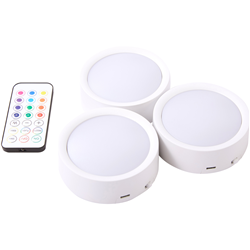 Evol Rechargeable LED Disc Light (3 Pack)