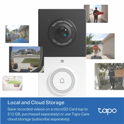 TP-LINK 2K 3MP Wireless Video Doorbell w/Chime