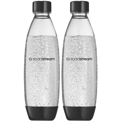 Sodastream 1 Litre Fuse Bottles Twin Pack Black
