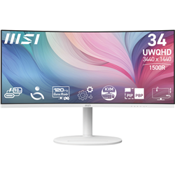 MSI 34 UWQHD 1500R Curved White Monitor