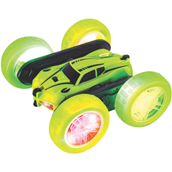 Techxtras Remote Control Stunt Car (Green)