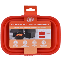 Cook Easy 20cm Rectangle Collapsible Silicone Air Fryer Liner