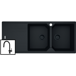 Franke Urban Sink and Active Pull-Out Matt Black Tap