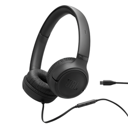 JBL Tune 530 Wired USB-C On-Ear Headphones - Black